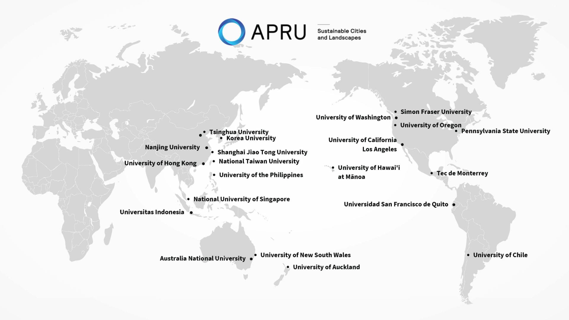 APRU Sustainable Cities and Landscape member schools